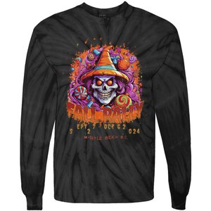 2024 Myrtle Beach Bike Rally Fall Rally Back Art Tie-Dye Long Sleeve Shirt