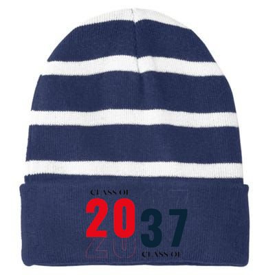 2037 Milestone Historic Event Striped Beanie with Solid Band