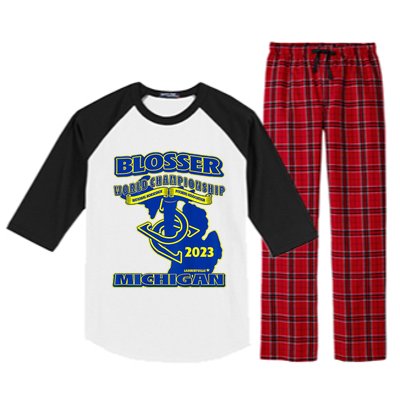 23 Michigan Horseshoe Lambertville Raglan Sleeve Pajama Set