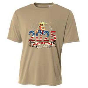 2025 Make New Year Great Again Patriotic 2025 New Year Trump Cooling Performance Crew T-Shirt