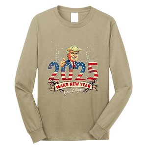 2025 Make New Year Great Again Patriotic 2025 New Year Trump Long Sleeve Shirt