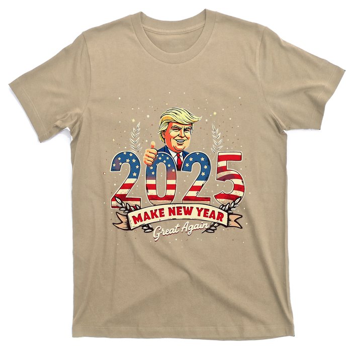 2025 Make New Year Great Again Patriotic 2025 New Year Trump T-Shirt