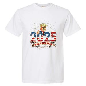 2025 Make New Year Great Again Patriotic 2025 New Year Trump Garment-Dyed Heavyweight T-Shirt