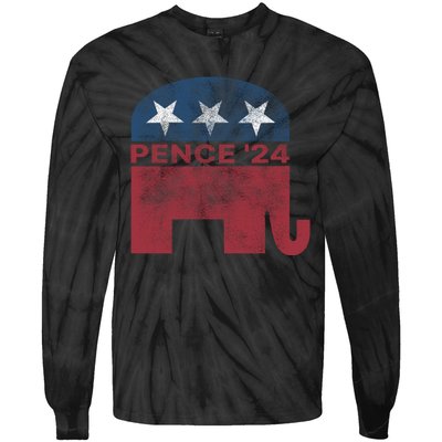 2024 Mike Pence President Tie-Dye Long Sleeve Shirt