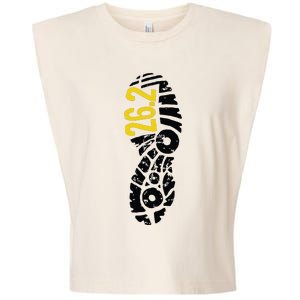 262 Marathon Runner Footprint Garment-Dyed Women's Muscle Tee