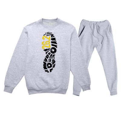 262 Marathon Runner Footprint Premium Crewneck Sweatsuit Set