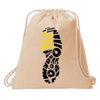 262 Marathon Runner Footprint Drawstring Bag
