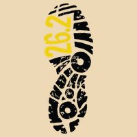 262 Marathon Runner Footprint Drawstring Bag