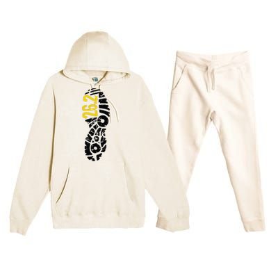 262 Marathon Runner Footprint Premium Hooded Sweatsuit Set