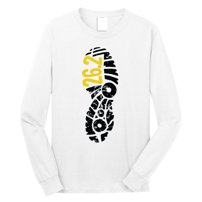 262 Marathon Runner Footprint Long Sleeve Shirt