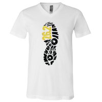 262 Marathon Runner Footprint V-Neck T-Shirt