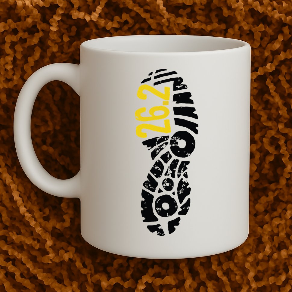 262 Marathon Runner Footprint Mug