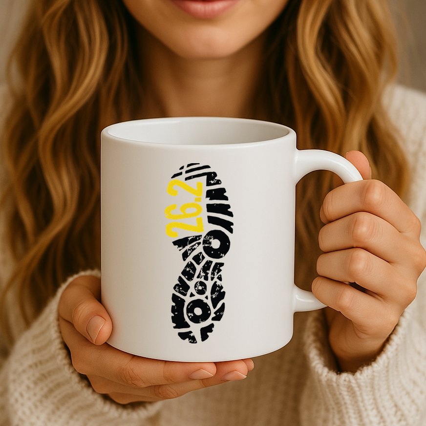 262 Marathon Runner Footprint Mug