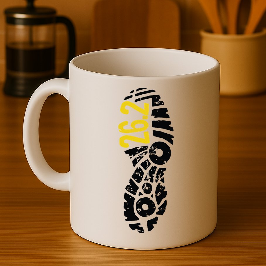 262 Marathon Runner Footprint Mug
