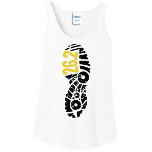 262 Marathon Runner Footprint Ladies Essential Tank