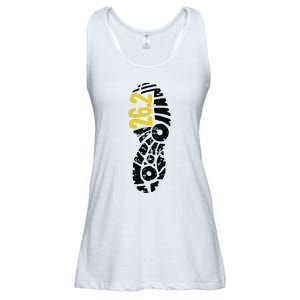 262 Marathon Runner Footprint Ladies Essential Flowy Tank