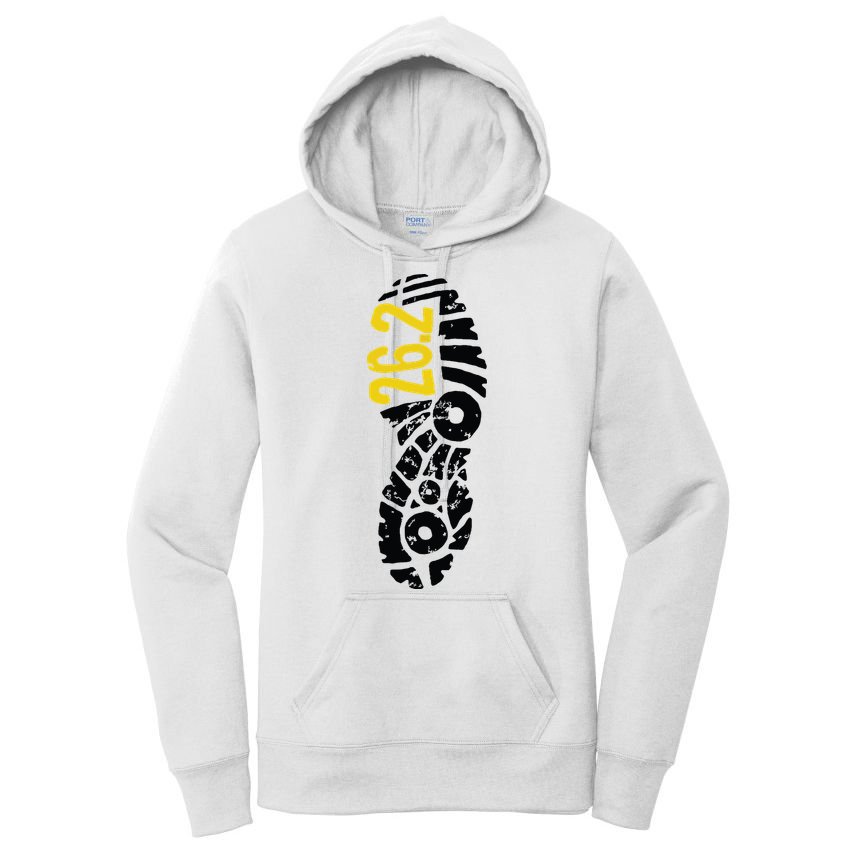 262 Marathon Runner Footprint Women's Pullover Hoodie