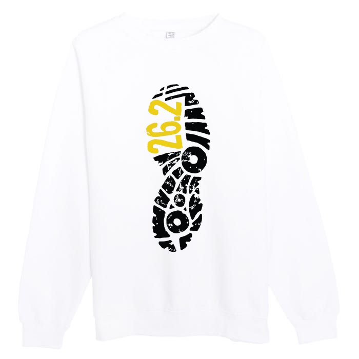 262 Marathon Runner Footprint Premium Crewneck Sweatshirt