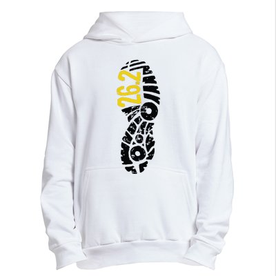 262 Marathon Runner Footprint Urban Pullover Hoodie