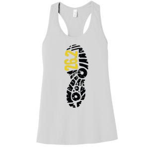 262 Marathon Runner Footprint Women's Racerback Tank