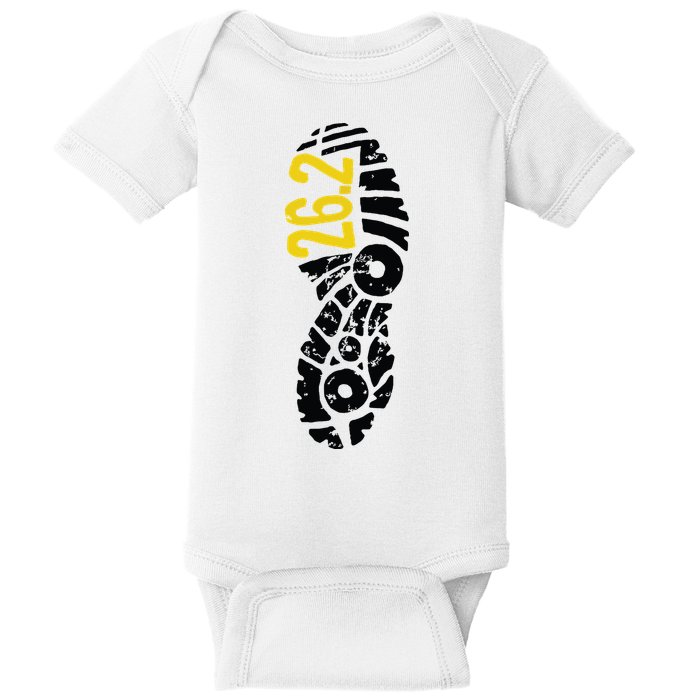 262 Marathon Runner Footprint Baby Bodysuit