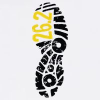 262 Marathon Runner Footprint Baby Bodysuit
