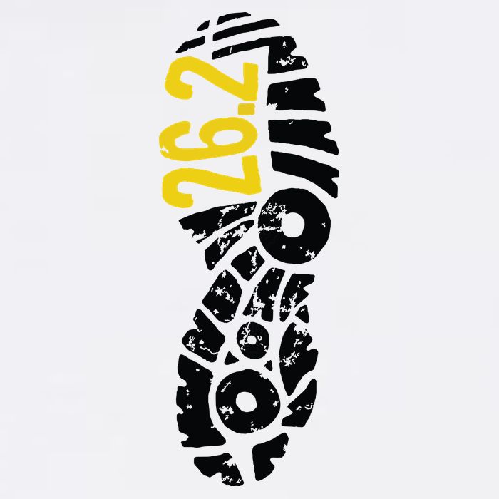 262 Marathon Runner Footprint Baby Bodysuit