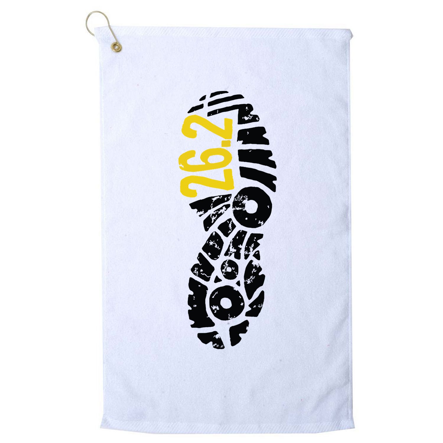 262 Marathon Runner Footprint Golf Towel