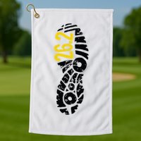 262 Marathon Runner Footprint Golf Towel