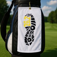 262 Marathon Runner Footprint Golf Towel