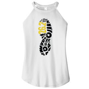 262 Marathon Runner Footprint Women's Perfect Tri Rocker Tank