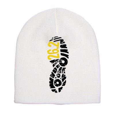 262 Marathon Runner Footprint Short Acrylic Beanie