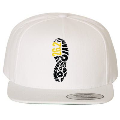 262 Marathon Runner Footprint Wool Snapback Cap