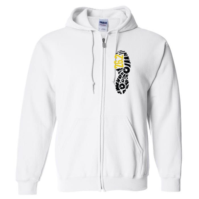 262 Marathon Runner Footprint Full Zip Hoodie