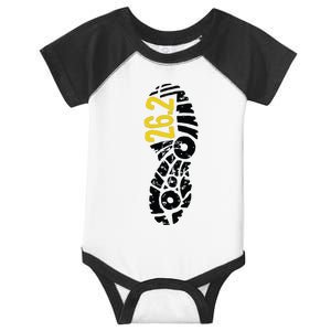 262 Marathon Runner Footprint Infant Baby Jersey Bodysuit