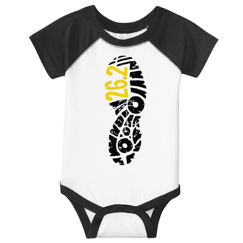 262 Marathon Runner Footprint Infant Baby Jersey Bodysuit