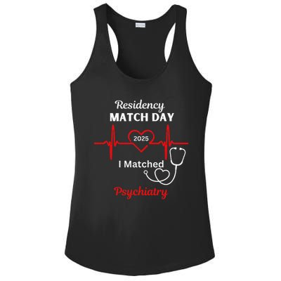 2025 Medical Residency Match Day I matched Psychiatry Ladies PosiCharge Competitor Racerback Tank
