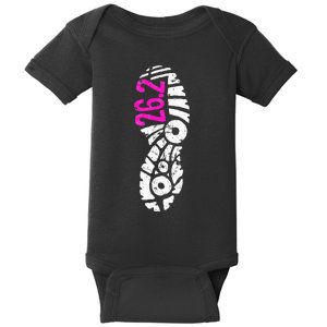 26.2 Marathon Runner Footprint Baby Bodysuit