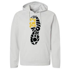 262 Marathon Runner Footprint Performance Fleece Hoodie