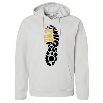 262 Marathon Runner Footprint Performance Fleece Hoodie