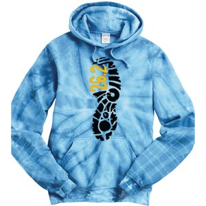 262 Marathon Runner Footprint Tie Dye Hoodie