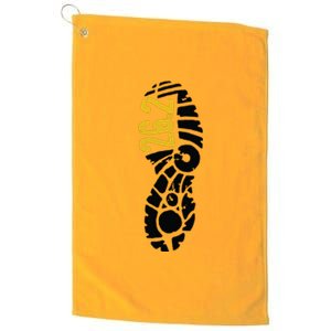 262 Marathon Runner Footprint Platinum Collection Golf Towel