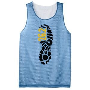 262 Marathon Runner Footprint Mesh Reversible Basketball Jersey Tank