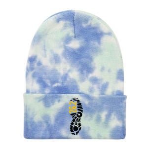 262 Marathon Runner Footprint Tie Dye 12in Knit Beanie