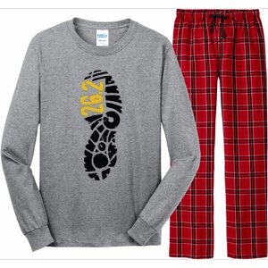 262 Marathon Runner Footprint Long Sleeve Pajama Set