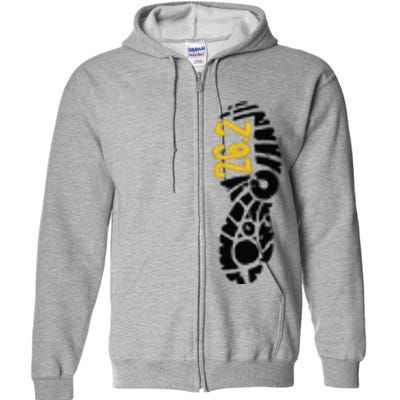 262 Marathon Runner Footprint Full Zip Hoodie