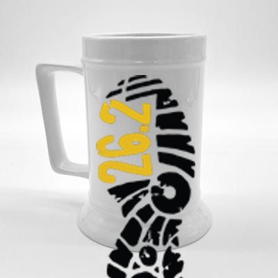 262 Marathon Runner Footprint Beer Stein