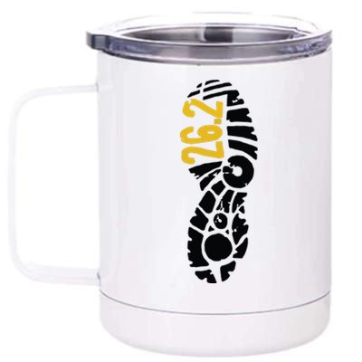 262 Marathon Runner Footprint 12 oz Stainless Steel Tumbler Cup