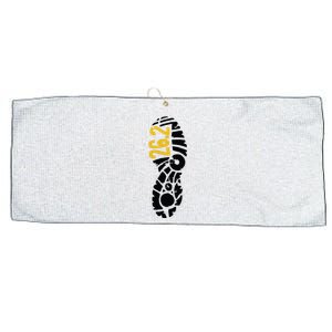 262 Marathon Runner Footprint Large Microfiber Waffle Golf Towel