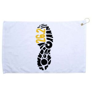 262 Marathon Runner Footprint Grommeted Golf Towel